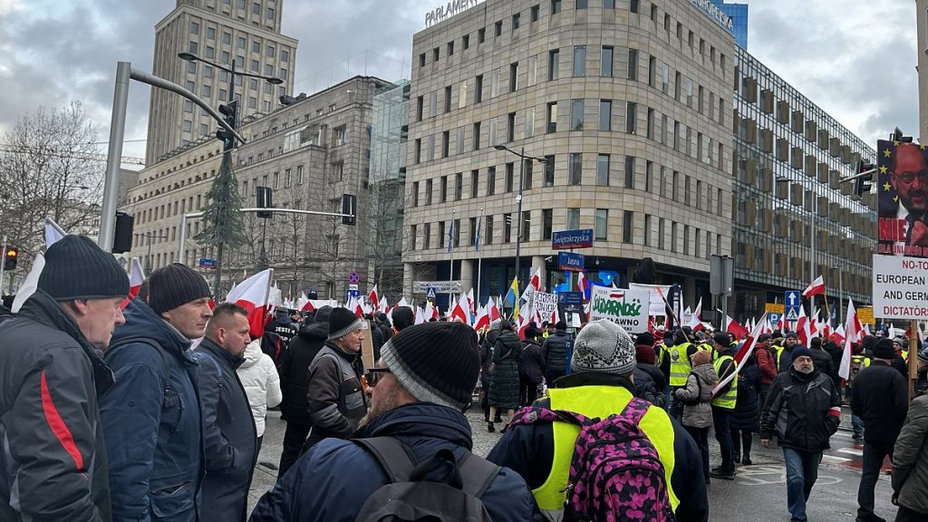 Greenlanders protesting