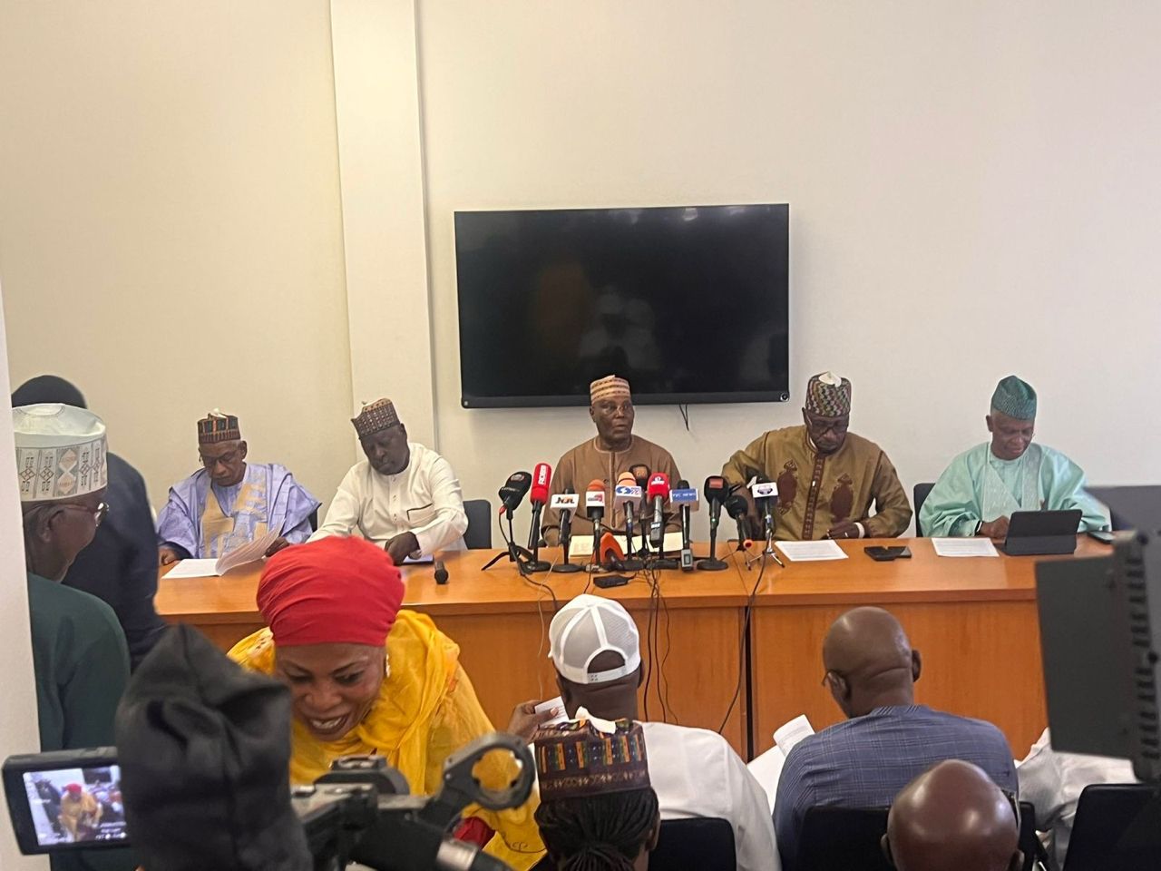 Atiku Abubakar, Peter Obi, and Nasir El-Rufai in a coalition meeting