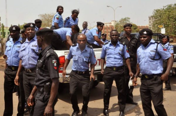 Kaduna State Police addressing the media about the sand pit collapse